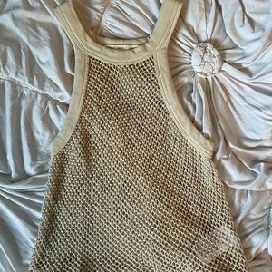 Knit crop tank top